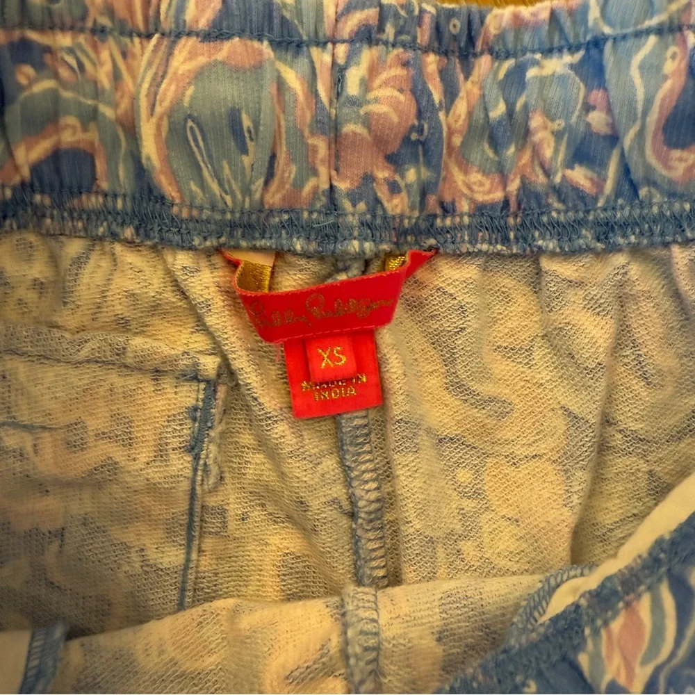 Lilly Pulitzer Emora Knit Pants Size XS in Boca Blue Sea What - Picture 4 of 7